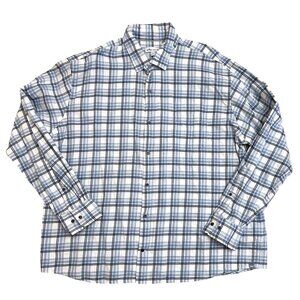 Peter Millar XXL 2XL Long Sleeve Button Up 100% Cotton Lightweight Flannel Shirt